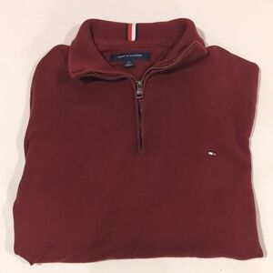 Tommy Hilfiger Kid's Burgundy Half-Zip Sweater